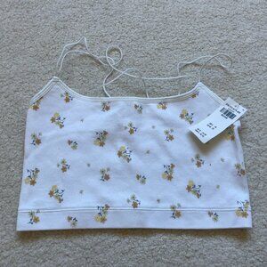 Gilly Hicks Floral Cropped Crossback Cami, size Medium